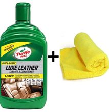 Turtle Wax Luxe Leather Car Seat Restorer, Cleaner & Protector + Super Soft Microfiber Cloth. Cream Care
